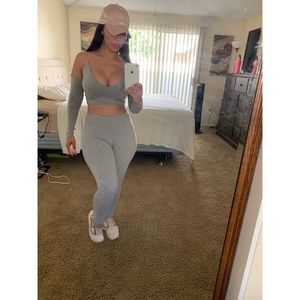 Crop top and pants set